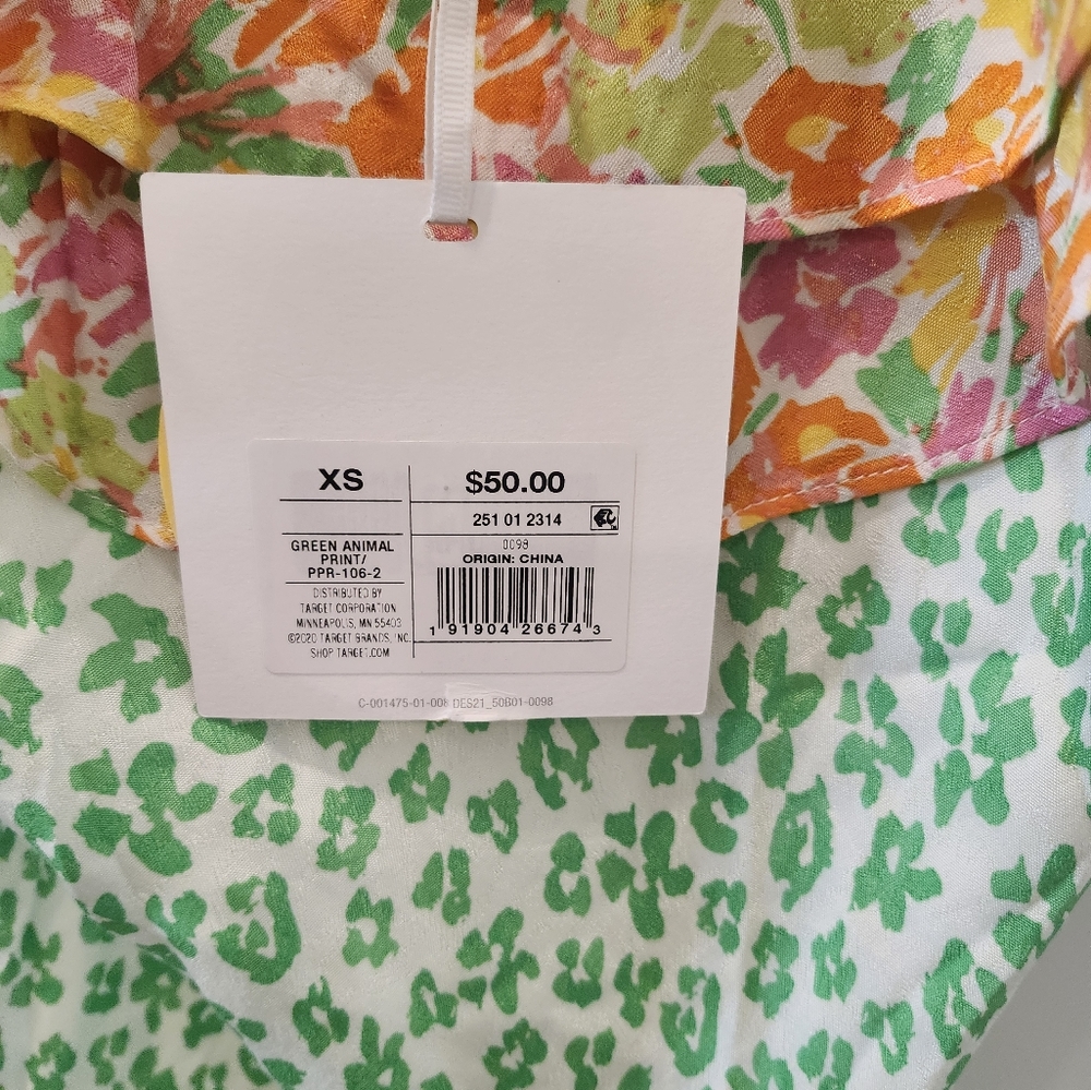 Rixo Green Animal Print Dress Brand New With Tags - Picture 8 of 10